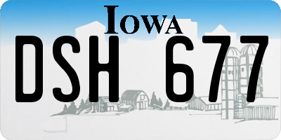 IA license plate DSH677