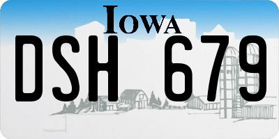 IA license plate DSH679