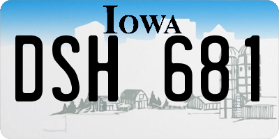 IA license plate DSH681