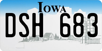IA license plate DSH683