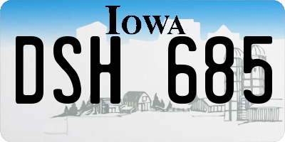 IA license plate DSH685