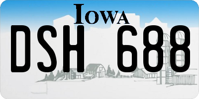 IA license plate DSH688