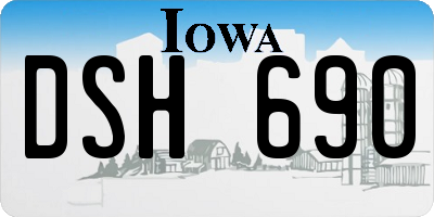 IA license plate DSH690