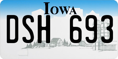 IA license plate DSH693