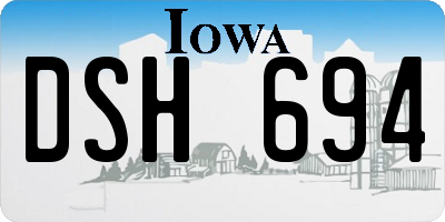 IA license plate DSH694