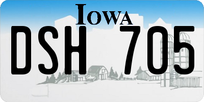 IA license plate DSH705