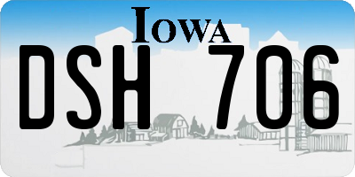 IA license plate DSH706