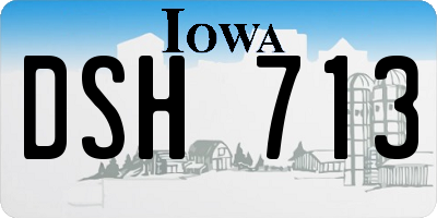 IA license plate DSH713