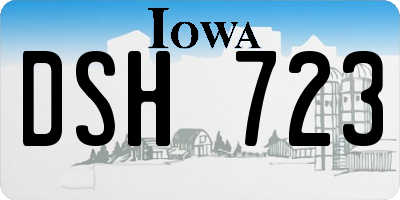 IA license plate DSH723