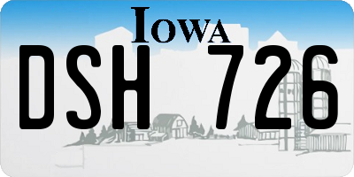 IA license plate DSH726