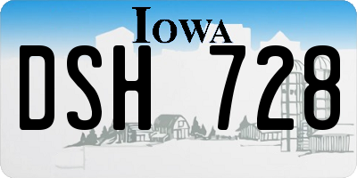 IA license plate DSH728