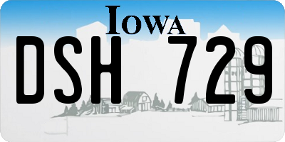IA license plate DSH729