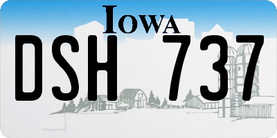 IA license plate DSH737
