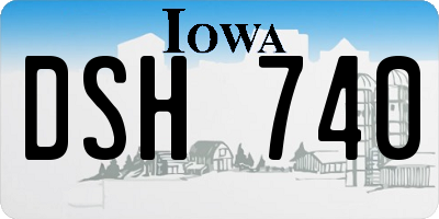 IA license plate DSH740