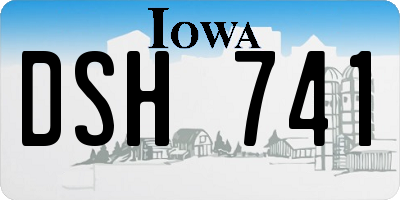 IA license plate DSH741