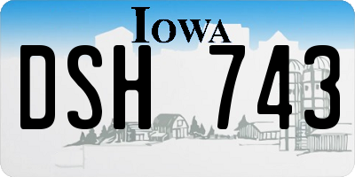 IA license plate DSH743