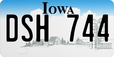IA license plate DSH744