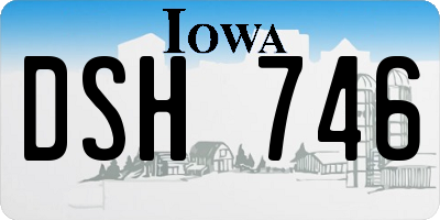 IA license plate DSH746
