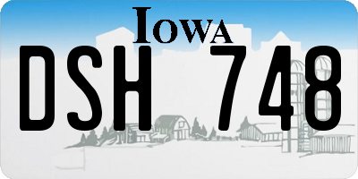 IA license plate DSH748