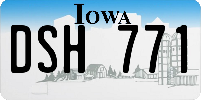 IA license plate DSH771