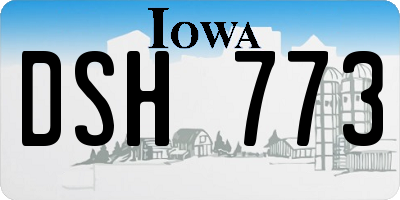 IA license plate DSH773