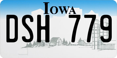 IA license plate DSH779
