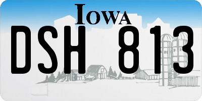 IA license plate DSH813