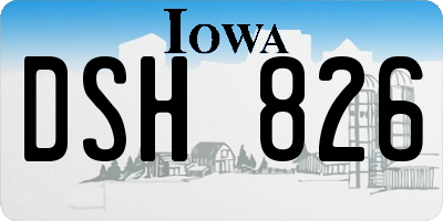 IA license plate DSH826
