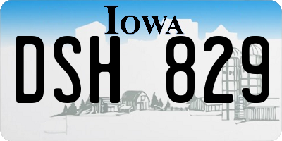 IA license plate DSH829