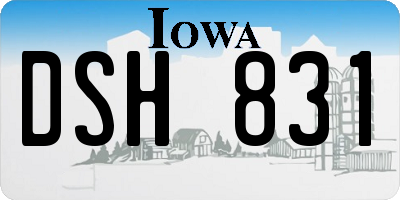 IA license plate DSH831