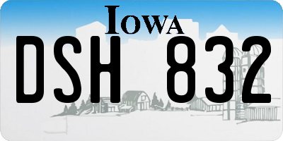 IA license plate DSH832