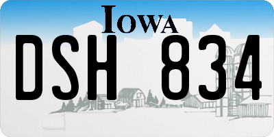 IA license plate DSH834