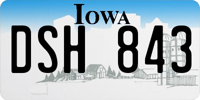 IA license plate DSH843