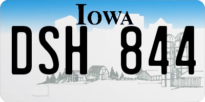 IA license plate DSH844
