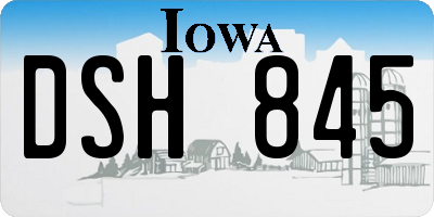 IA license plate DSH845