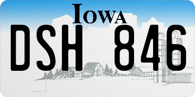 IA license plate DSH846