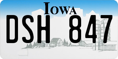 IA license plate DSH847