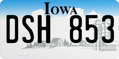 IA license plate DSH853