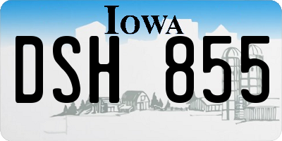 IA license plate DSH855