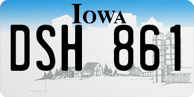 IA license plate DSH861