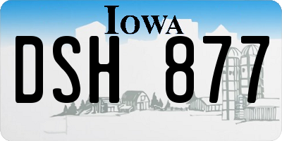 IA license plate DSH877