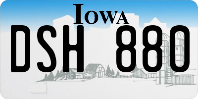 IA license plate DSH880