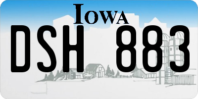 IA license plate DSH883