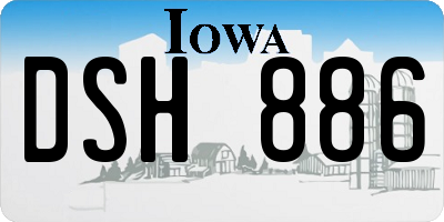 IA license plate DSH886