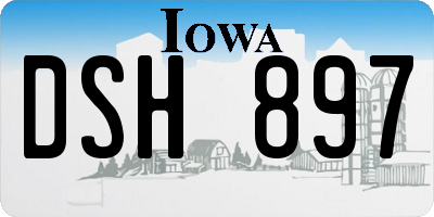 IA license plate DSH897