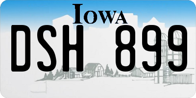 IA license plate DSH899