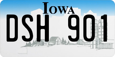 IA license plate DSH901