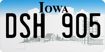 IA license plate DSH905