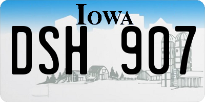 IA license plate DSH907