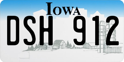 IA license plate DSH912